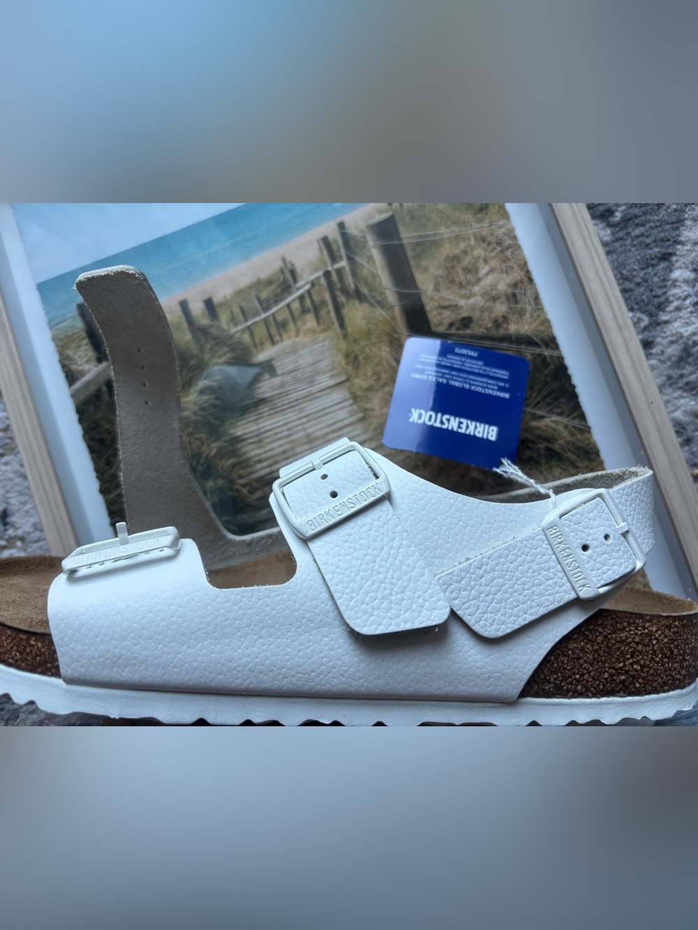 Birkenstock 🔥 Milano White Leather Sandals Men’s Size 11 EU 44 NEW - Picture 2 of 9